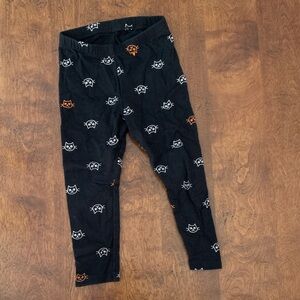 Cat & Jack Kids Cat Print Leggings - Black and Orange